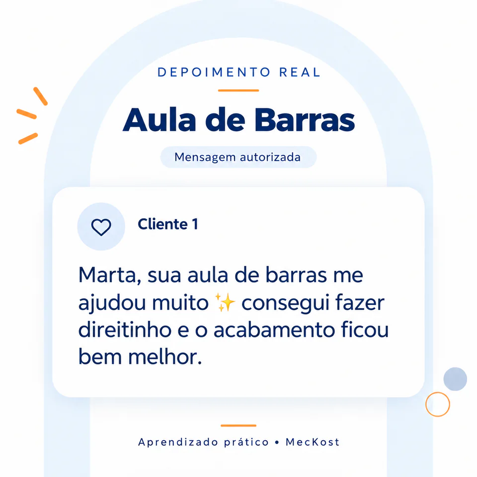 Exemplo de feedback sobre entender a sequência