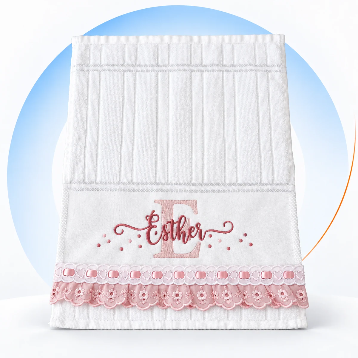 Toalha bordada · Esther
