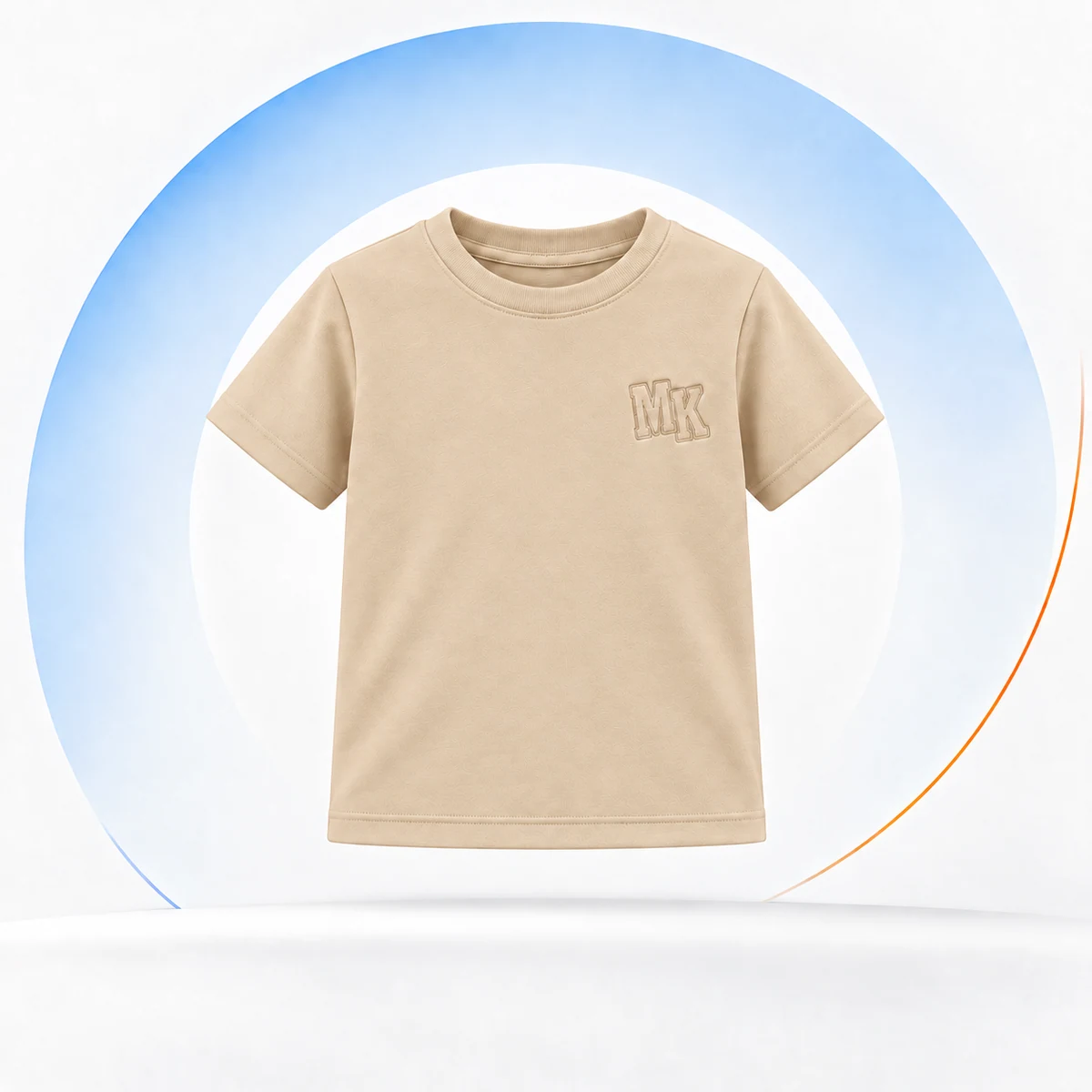 Camiseta manga curta · Areia