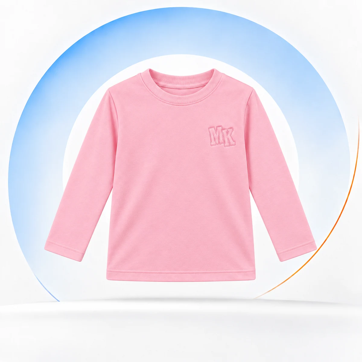 Camiseta manga longa · Rosa Bebê