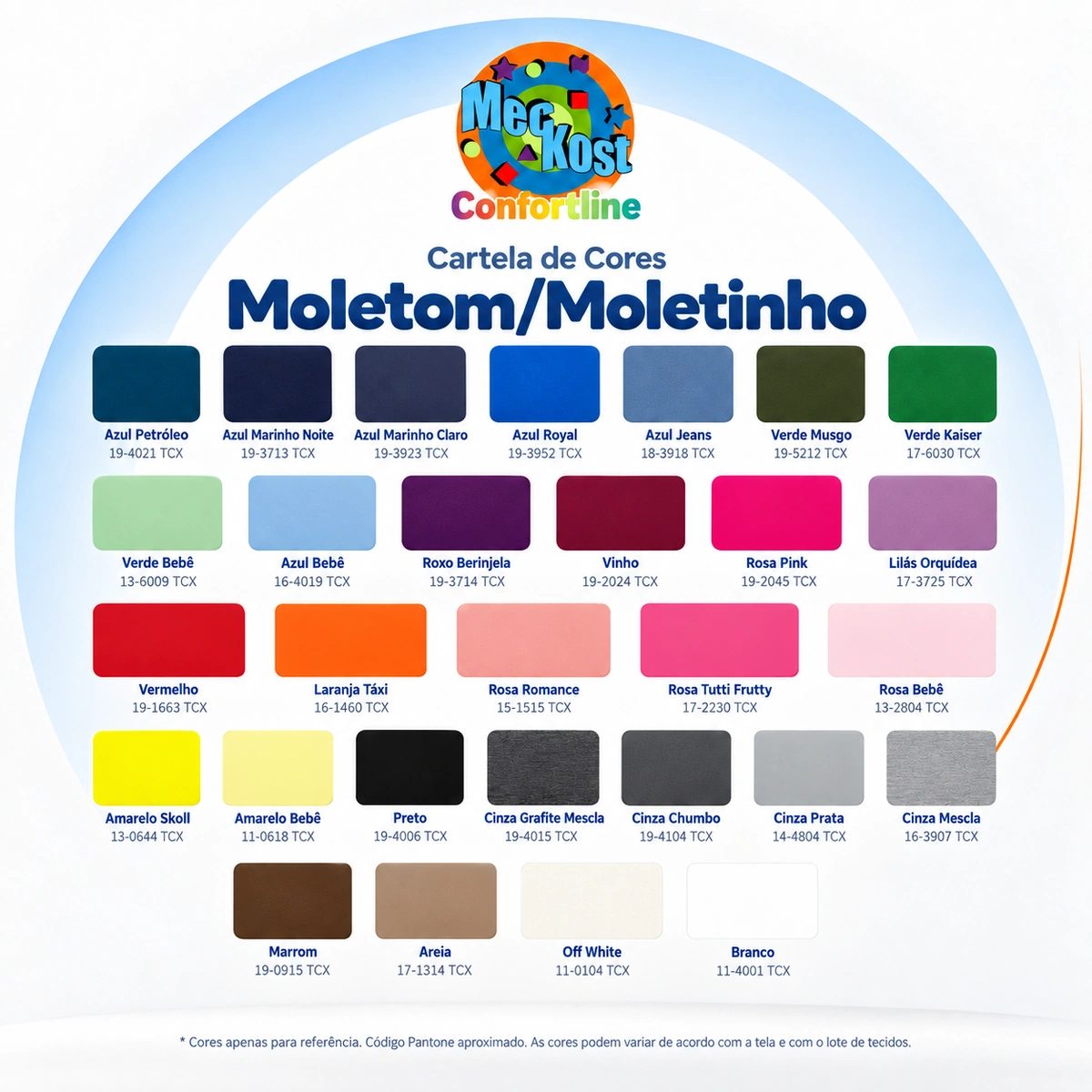 Cores · Moletom