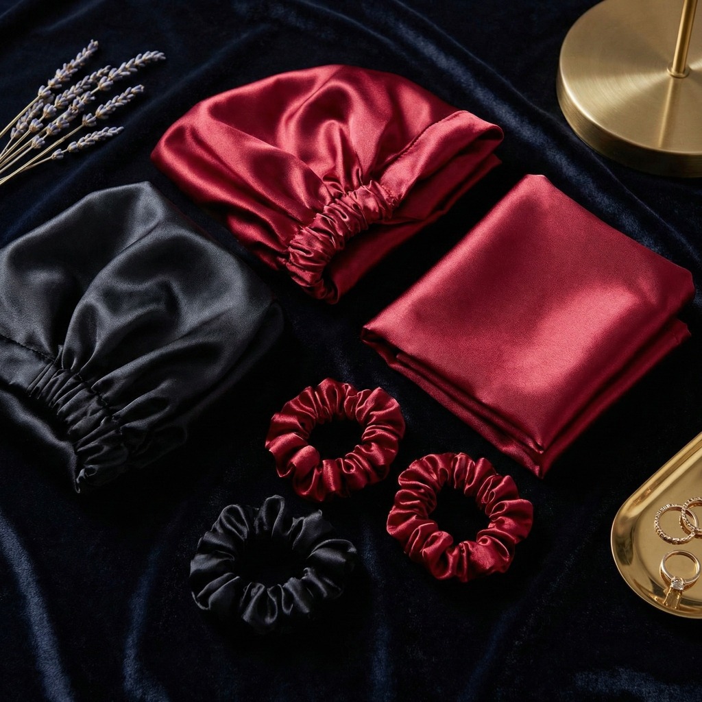 Touca de cetim premium