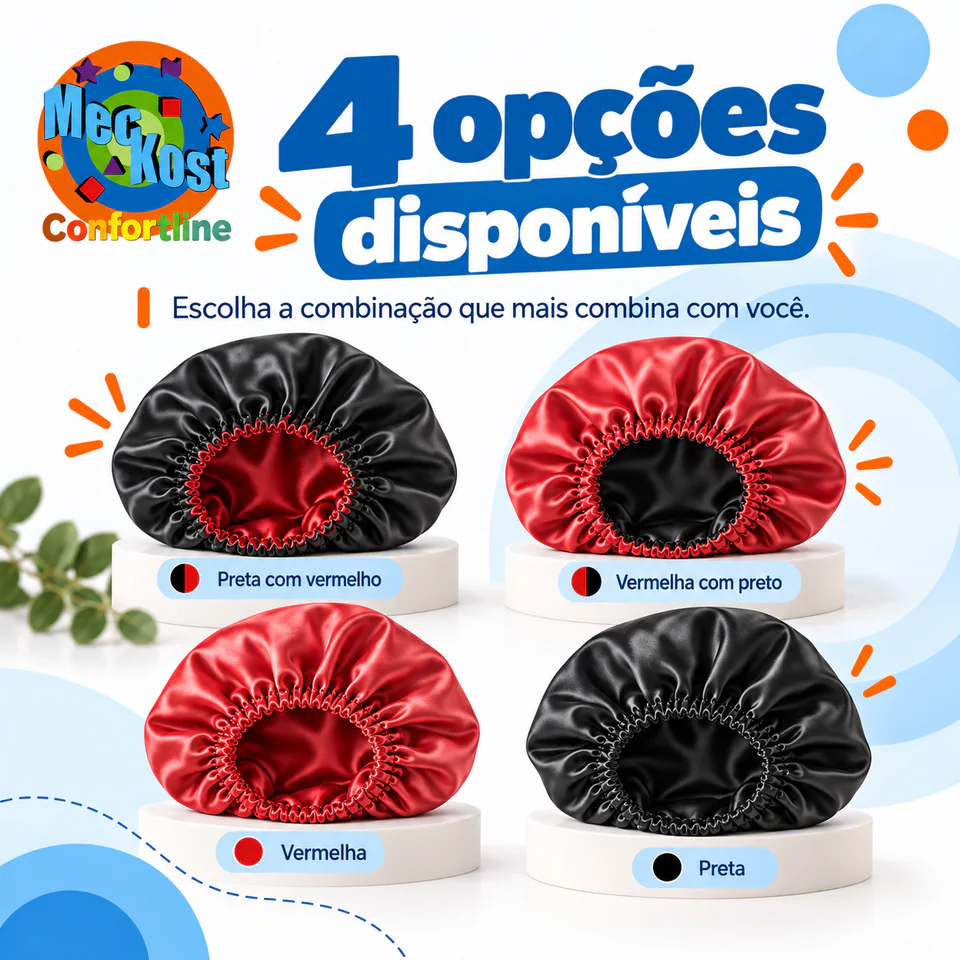 Quatro opções de Touca de Cetim