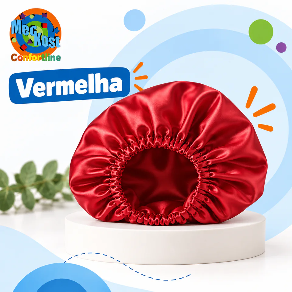 Touca de Cetim na opção Vermelha